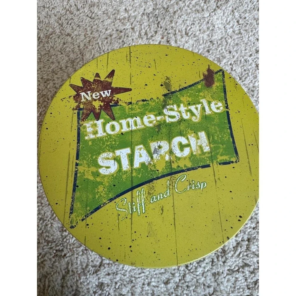 Ohio Wholesale Home-Style Starch Vintage Style Decorative Metal Storage Tin Can